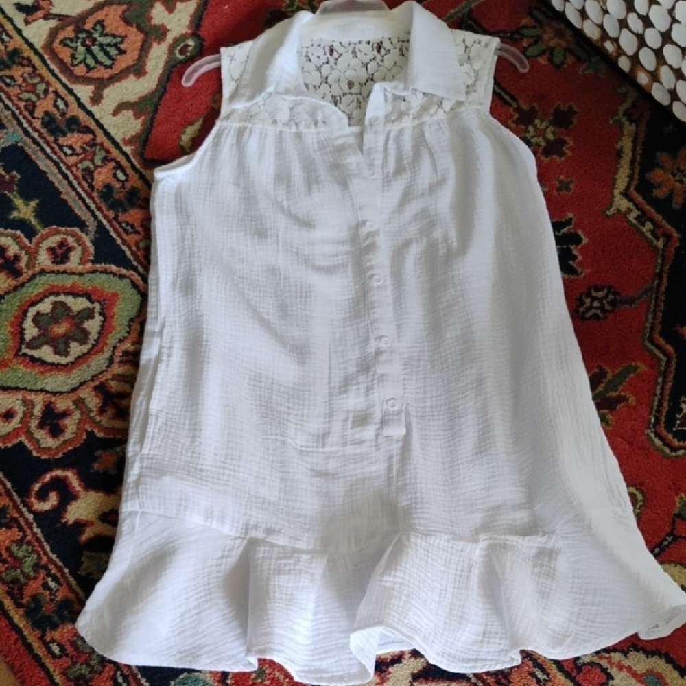Cupshe White Lace Coverup Swim